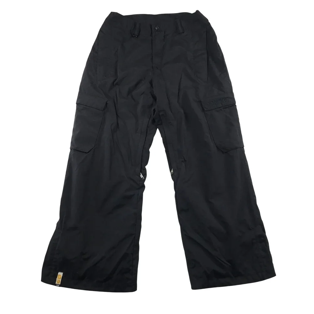 Bonfire Snowboarding Co Mens Black Cargo Snowboard Pants Classic Fit Medium M